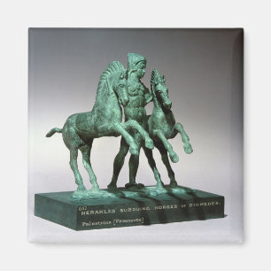 Imã Hercules que subduing os cavalos de Diomedes,