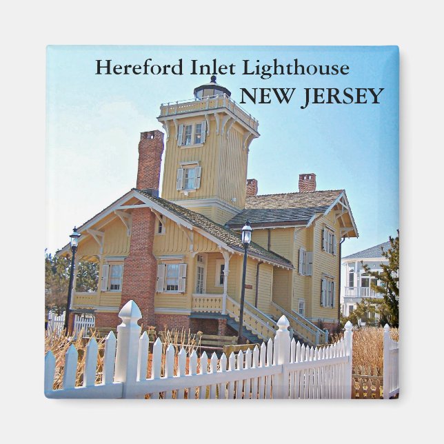Imã Hereford Inlet Lighthouse, Nova Jersey Magnet (Frente)