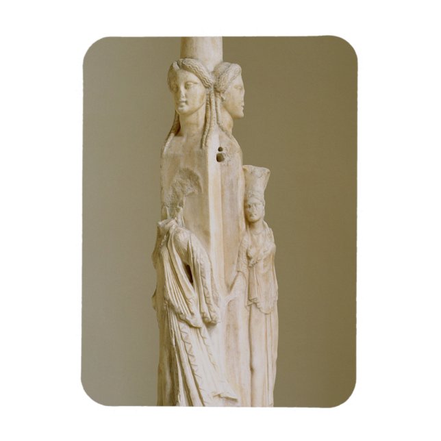 Ímã Herme Triforme de Hecate, escultura de mármore, At (Vertical)