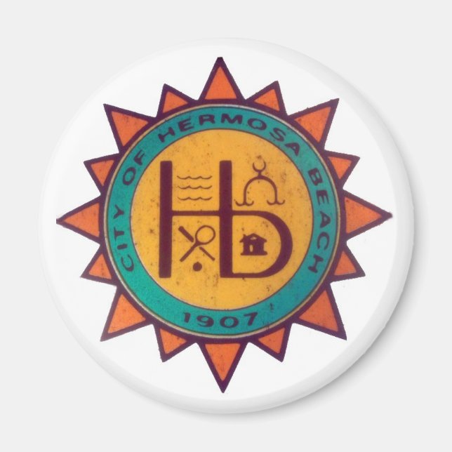 Imã Hermosa Beach Seal (Frente)