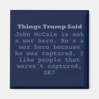 Imã Herói da Guerra McCain - Magneta Quadrada de 2"