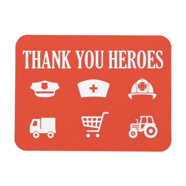 Ímã Heróis | Frontliners | Obrigado (Horizontal)