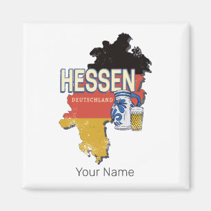 Imã Hesse Alemanha Retrorestadual Mapa Vintage Jug Sou