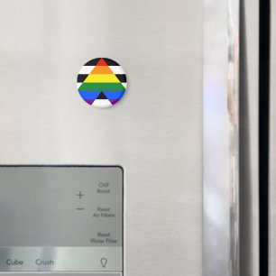 Imã Hetero de SlipperyJoe Ally Flag gay de presentes L