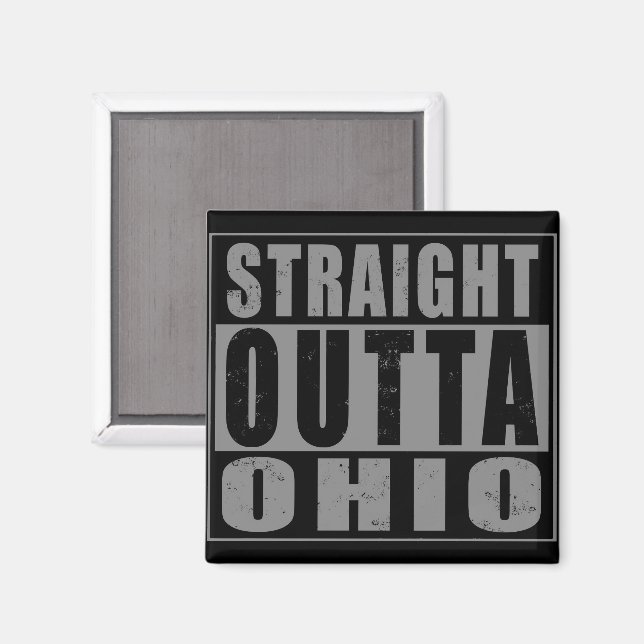Imã Hetero fora de Ohio Word Art (Front/Back)