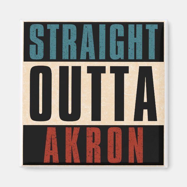 Imã Hetero Outta Akron Ohio OH (Frente)