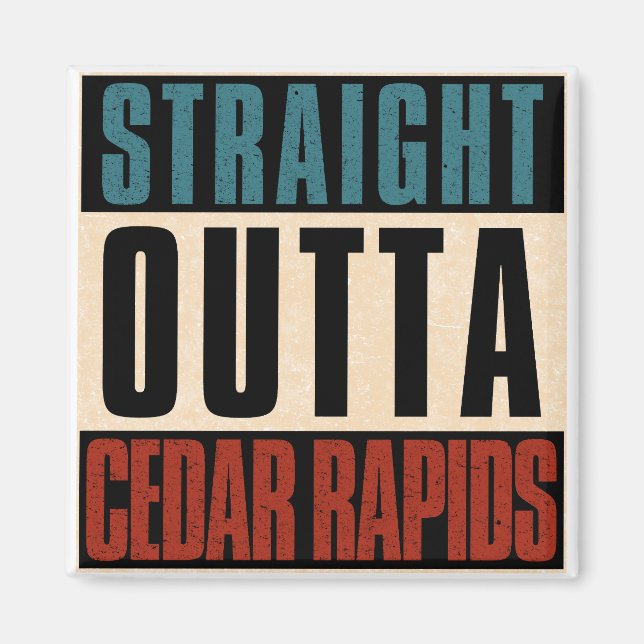 Imã Hetero Outta Cedar Rapids Iowa IA (Frente)