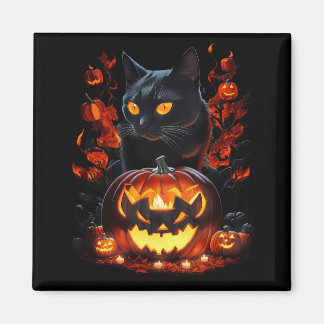 Imã Hex, a camiseta do gato preto de Halloween