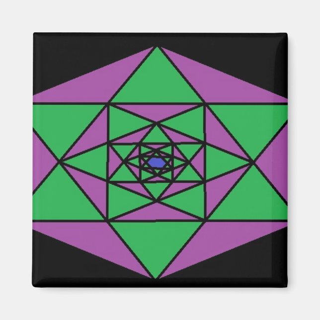 Imã Hexagon Mandala (Frente)
