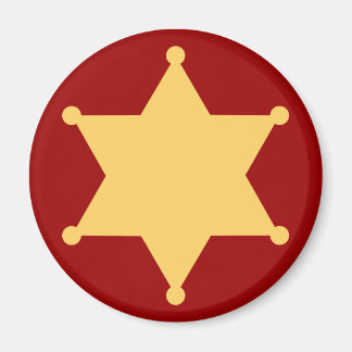 Imã Hexágono estrela de xerife hexagon sheriff's badge