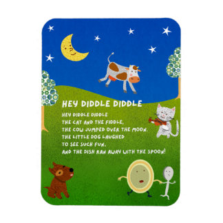 Ímã Hey Diddle Diddle Nursery Rhyme Magnet