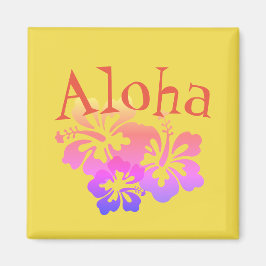 Imã Hibisco Arco-íris Aloha