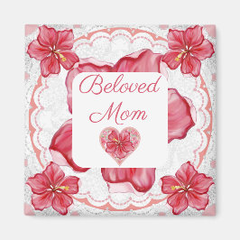 Imã Hibiscus e rendas RED