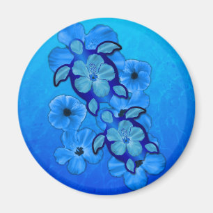 Imã Hibiscus e tartarugas azuis de Honu