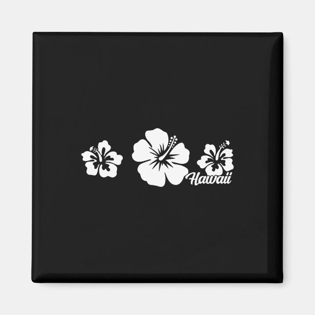 Imã Hibiscus Flower Hawaii Aloha Hawaiian Islands Beac (Frente)