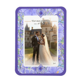 Ímã Hibiscus & lace BLUE