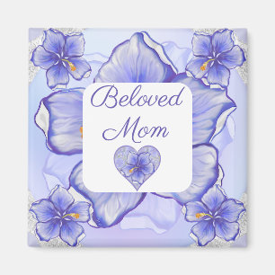 Imã Hibiscus & lace BLUE