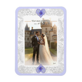 Ímã Hibiscus & lace BLUE