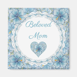 Imã Hibiscus & lace TURQUOISE