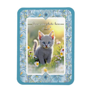 Ímã Hibiscus & lace TURQUOISE