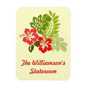 Ímã Hibiscus no Marcador de Porta do Stateroom Amarelo
