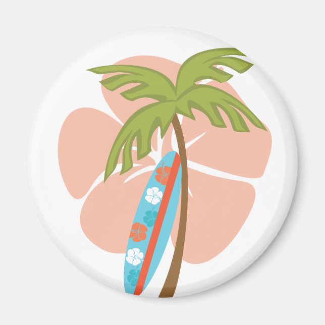Imã Hibiscus Surfboard (Frente)