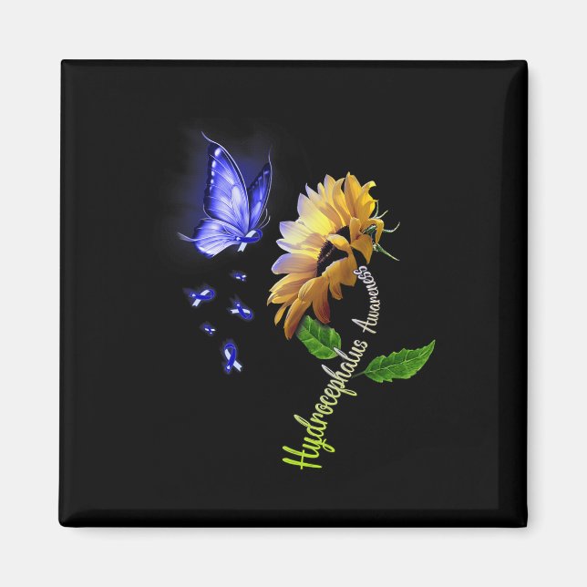 Imã Hidrocefalia de girassol Sensibilização 2 (Frente)