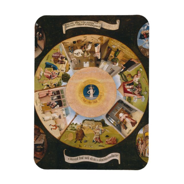 Ímã Hieronymus Bosch - Os Sete Pecados Mortos (Vertical)