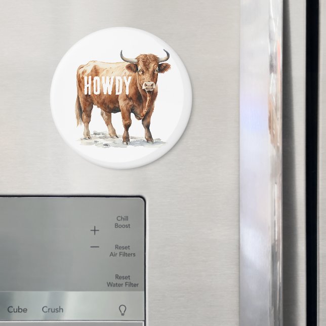 Imã Highland Cow Howdy (In Situ (Fridge))