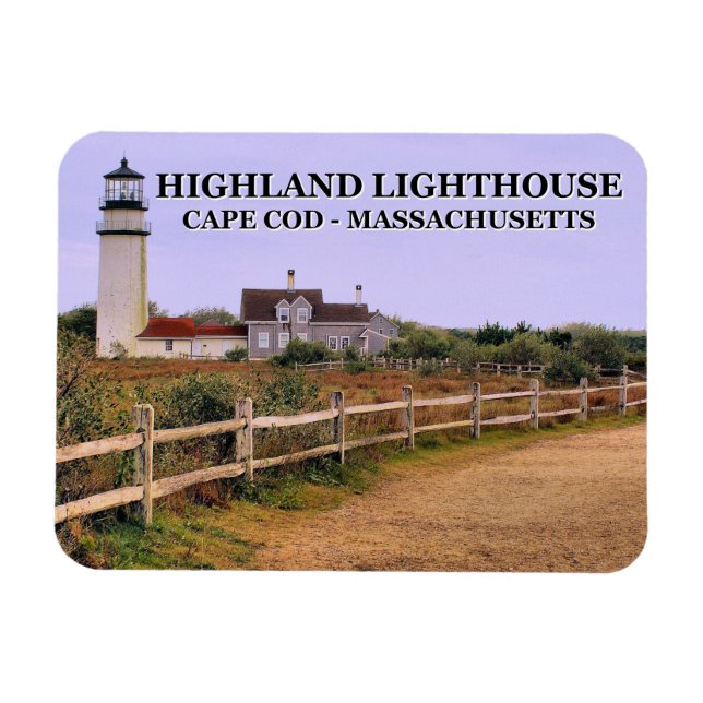 Ímã Highland Lighthouse, Cabo Cod, Massachusetts (Horizontal)