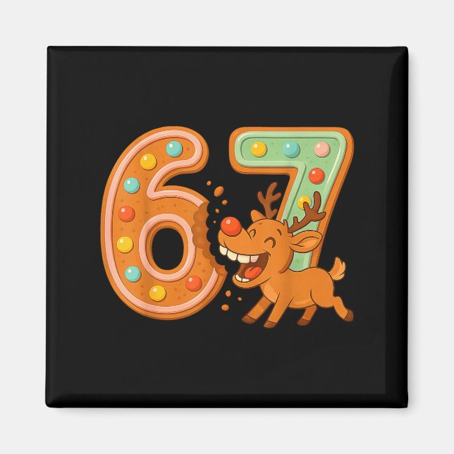 Imã Hilarious 67 Christmas Cookies Rudolph Reindeer Jo (Frente)