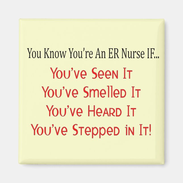 Imã Hilarious ER Nurse Gifts (Frente)