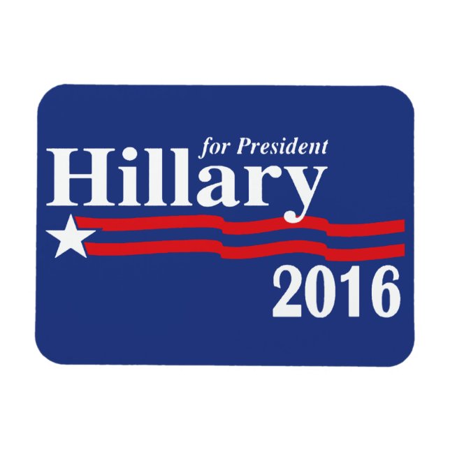 Ímã Hillary Clinton Para O Presidente 2016 - Magnet Pr (Horizontal)