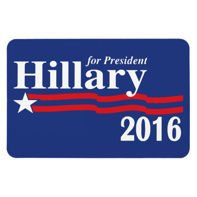 Ímã Hillary Clinton Para O Presidente 2016 - Magnet Pr (Horizontal)