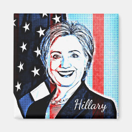 Imã Hillary Clinton Retrait Pop Art Magnet