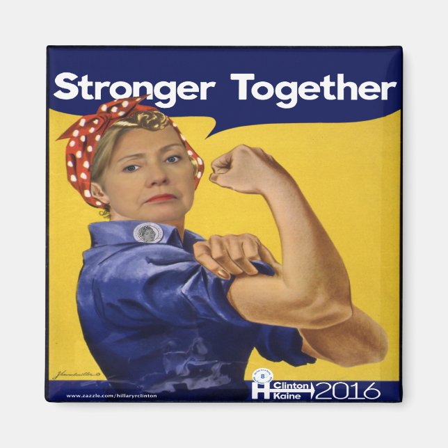 Imã Hillary Clinton Stronger Juntos (Frente)