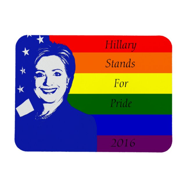 Ímã Hillary Defende Orgulho (Horizontal)
