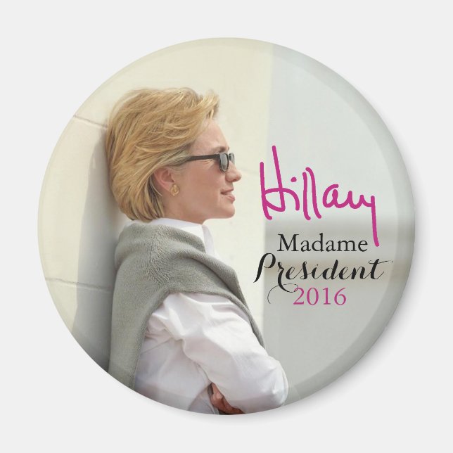 Imã Hillary Rodham Clinton Sunglass Signature Magnet (Frente)