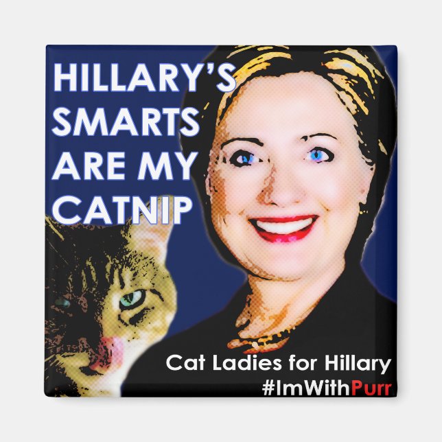 Imã Hillary's Smarts Catnip Magnet (Frente)