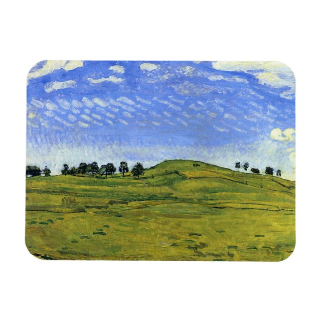 Ímã Hilly Landscape With Ravens (por Ferdinand Hodler) (Horizontal)