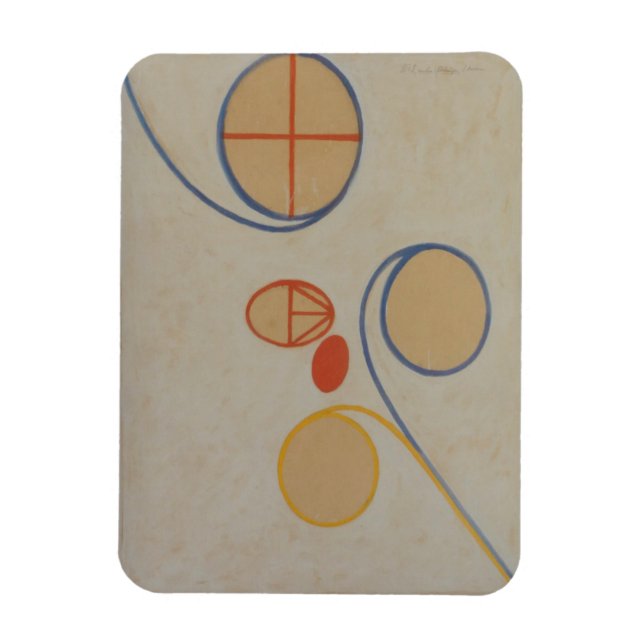Ímã Hilma Af Klint, Estrela de Sete Pontos No2, Abstra (Vertical)