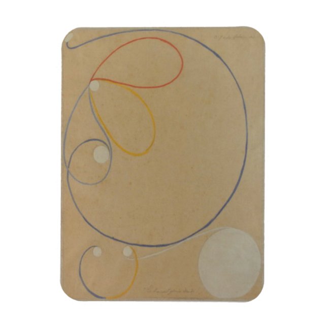 Ímã Hilma Af Klint, Estrela de Sete Pontos No7, Abstra (Vertical)