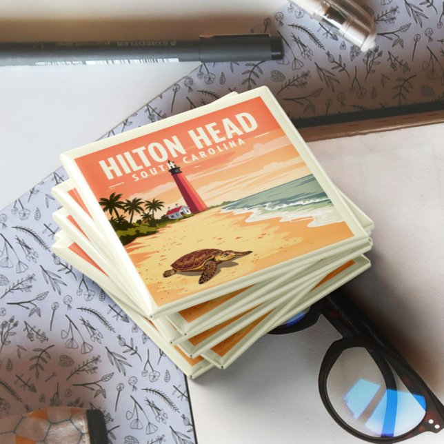 Imã Hilton Head Carolina do Sul Vintage (Criador carregado)