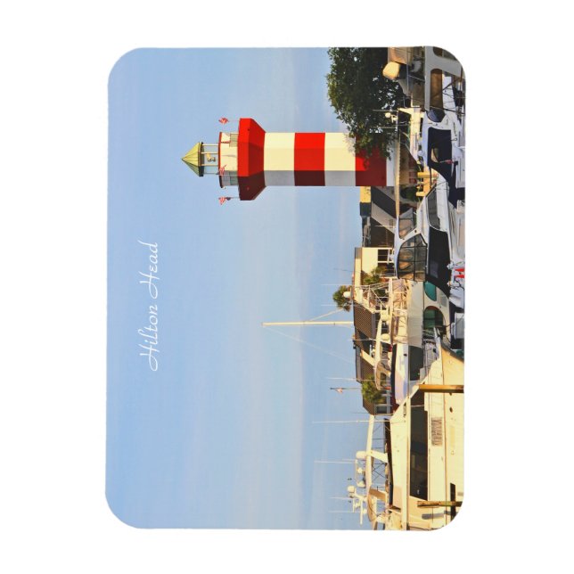 Ímã Hilton Head Lighthouse, fotografia, no Magnet (Vertical)