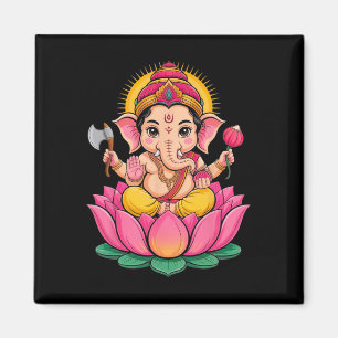 Imã Hindu Ganesha Puja Elefante Deus Índia Meditação Y