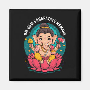 Imã Hindu Ganesha Puja Elefante Deus Índia Meditação Y