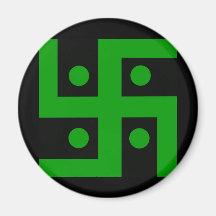 Hindu swastika (verde em fundo preto)