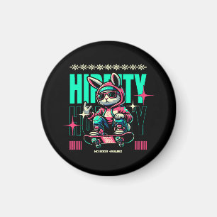 Imã Hip-Hop Hoppity - Coelho Patinador Páscoa