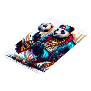 Ímã Hip Hop Panda Futebol de Verão Esportes