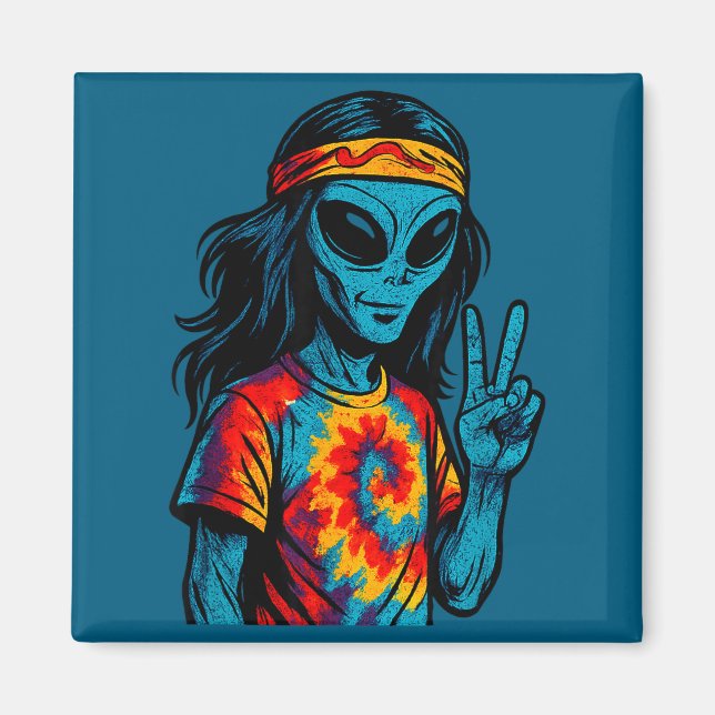 Imã Hipe Alien Tie-dye Design  (Frente)